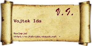 Vojtek Ida névjegykártya